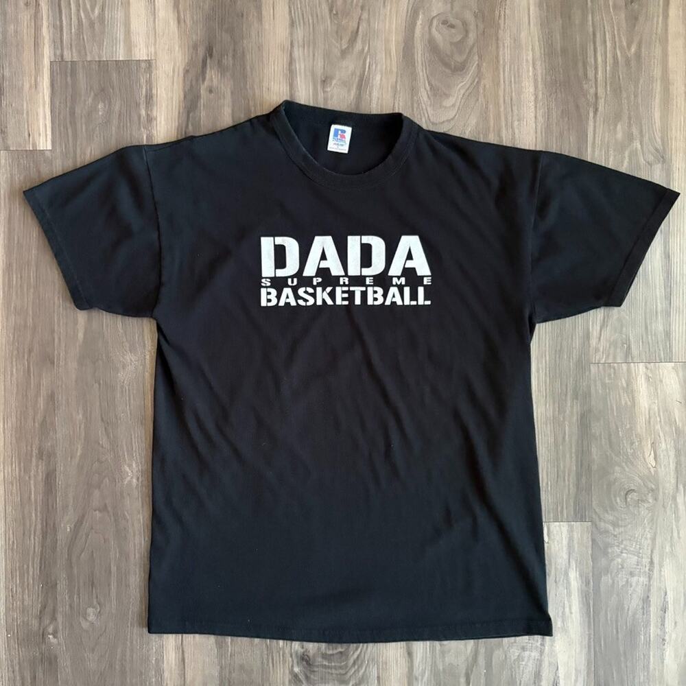 Vintage Dada Supreme T-Shirt Men's Size L Black Y2K Basketball 1990s